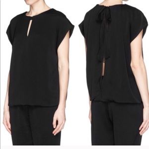 NWOT 3.1 Phillip Lim black tie back top in size 4